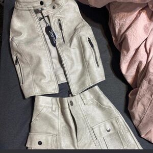 Stylish Cream Two-Piece Set